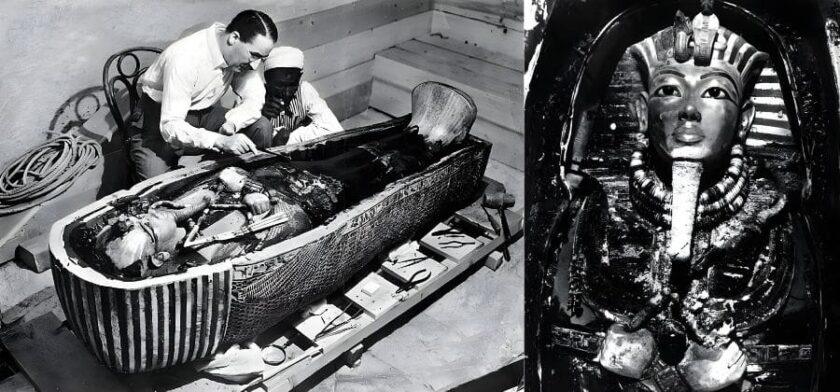The opening of Tutankhamun’s tomb in 1922 (source - Wikimedia Commons)