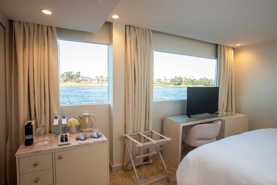 Cabin on Kazazian Berge superyacht Nile Cruise, Egypt