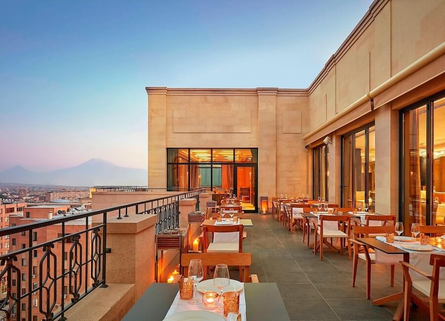 The Alexander, Yerevan, Armenia (Restaurant rooftop view)