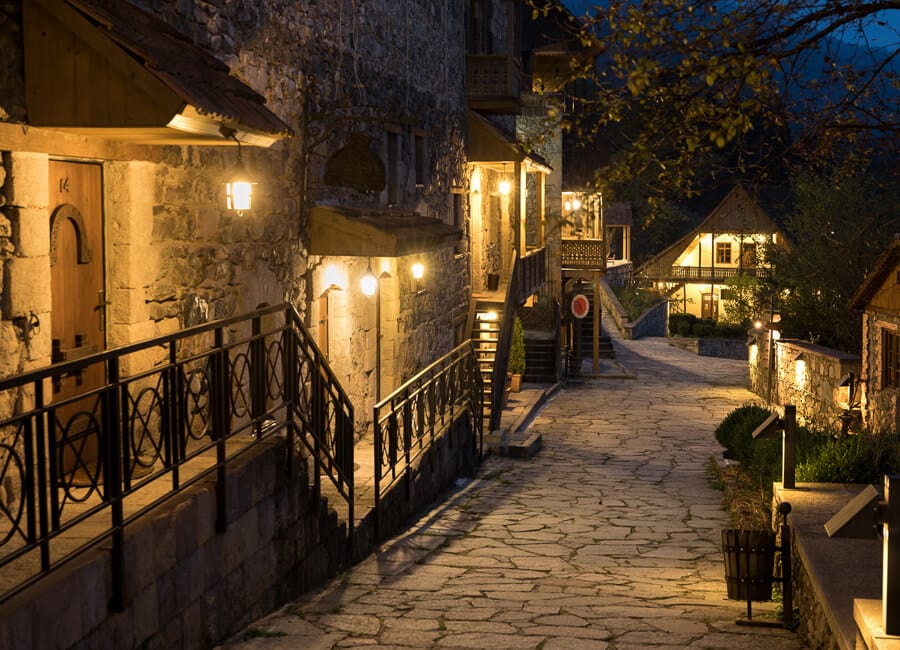 Tufenkian Old Dilijan Complex, Dilijan, Armenia - At night