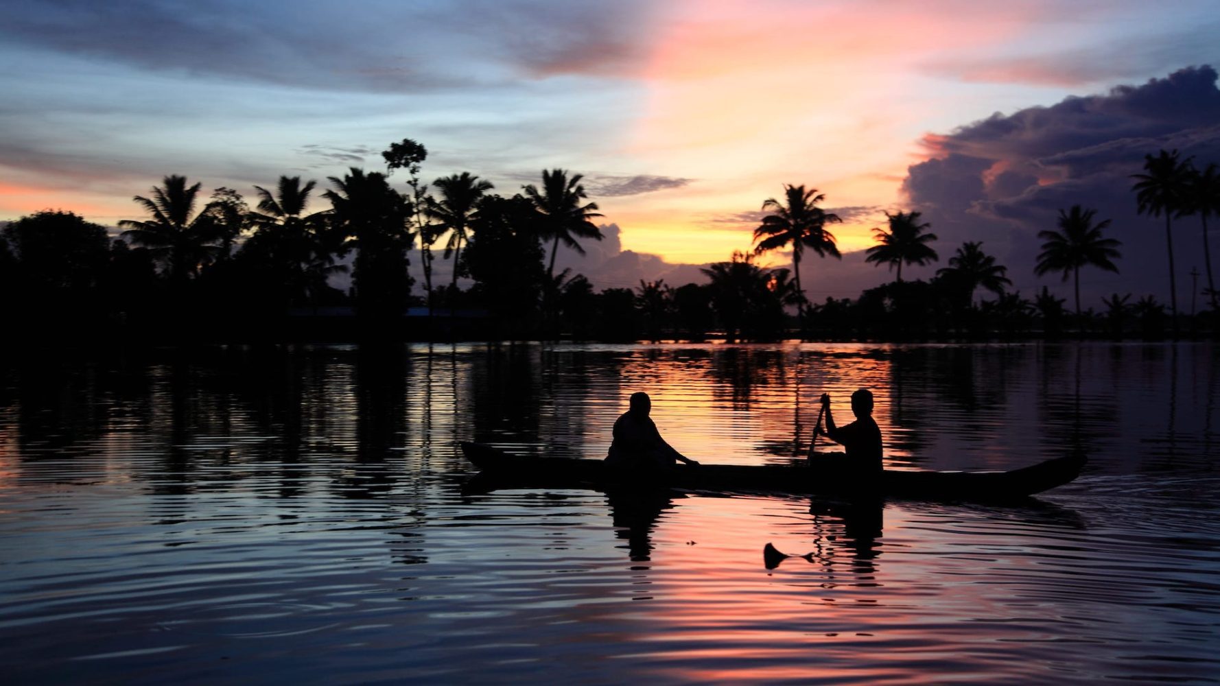 When To Go Where (Kerala backwaters sunset) India DT 16779061