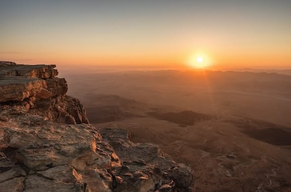 Where to travel in Israel - Negev desert (Makhtesh Ramon Crater sunrise) DT 149449204