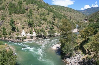 Paro Valley (stupas and river setting) Bhutan DT 50995173