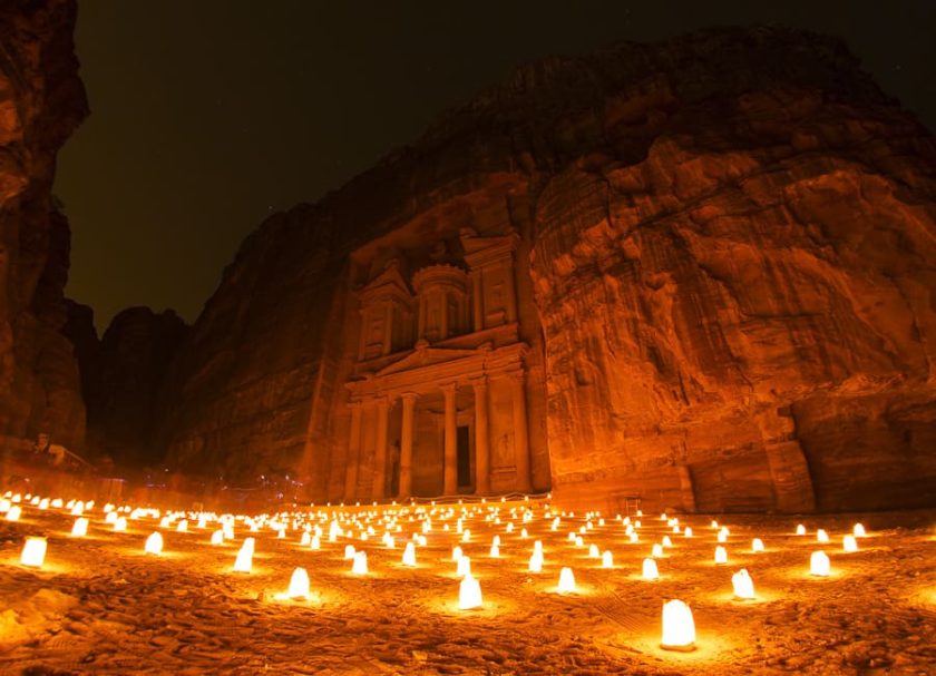 Petra (Al-Khazneh. Treasury. Candlelight) Jordan DT 64945239