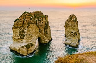 Beirut (The Rock of Raouche. Pigeon Rock) Lebanon DT 101942489