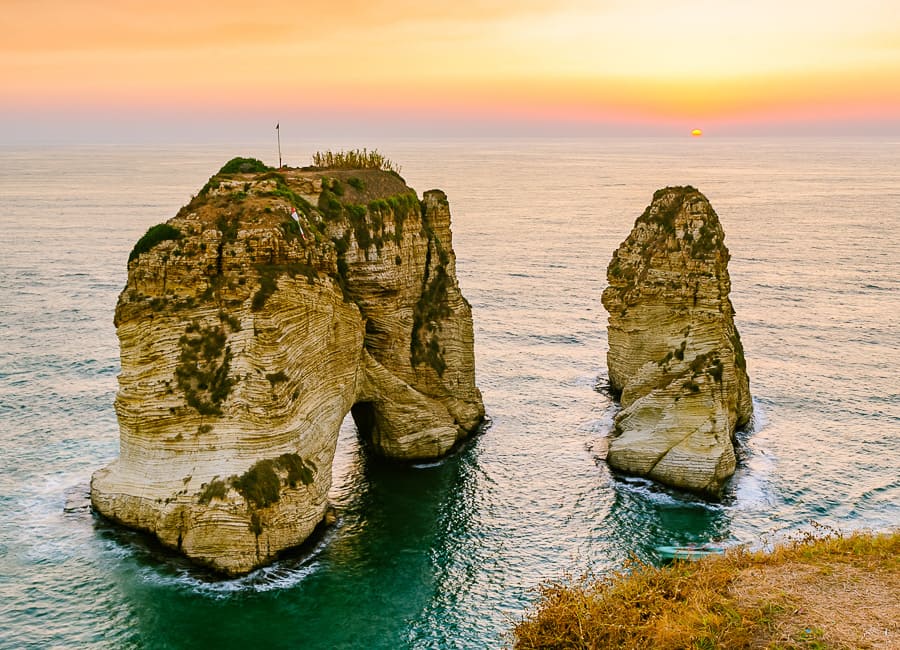 Beirut (The Rock of Raouche. Pigeon Rock) Lebanon DT 101942489