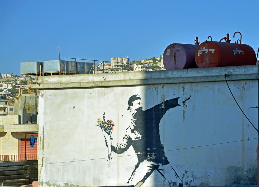 Bethlehem (Banksy street art. West Bank) DT 162425470