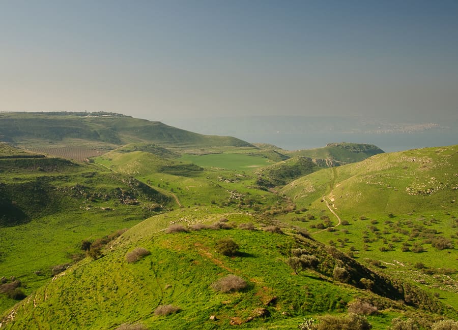 Sea of Galilee (from the Golan Heights) Israel DT 12671968