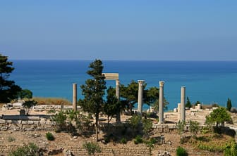 Byblos (Byblos Castle. Roman colonnade) Lebanon 2 © Bennetts