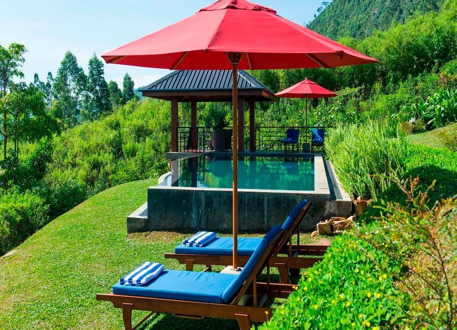 Camellia Hills in the Hill Country Sri Lanka pool view