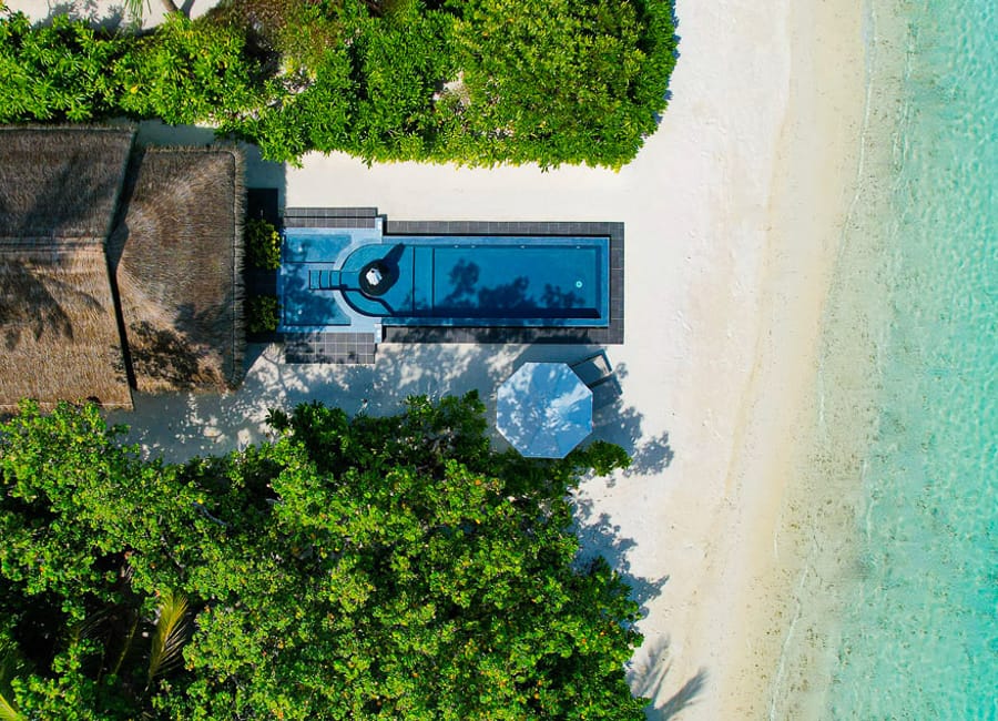 Lux* South Ari Atoll Resort & Villas Maldives - Romantic Beach Pool Villa_aerial