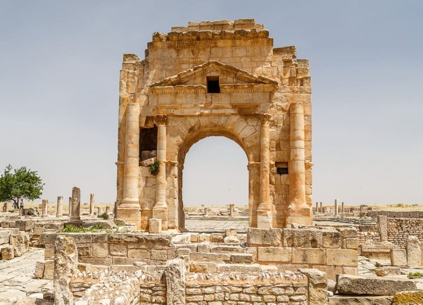 Maktar (Mactaris (Maktar) archaeological site. Arch of Trajan) Tunisia DT 137653145