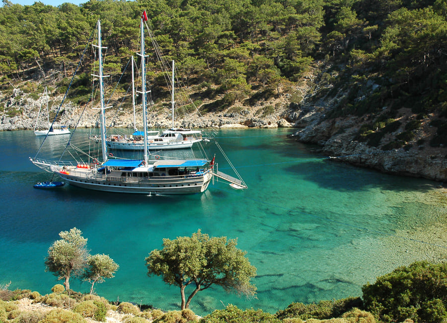 a. general (Mediterranean. Turkish gulet. Secluded bay) Turkey DT 1861153