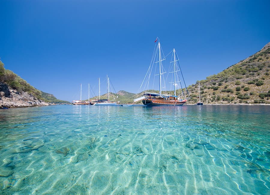 a. general (Mediterranean. Turkish gulet. Secluded bay) Turkey DT 2827277