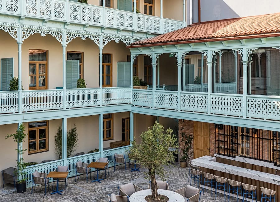 The Blue Fox Hotel Tbilisi Georgia (Courtyard)