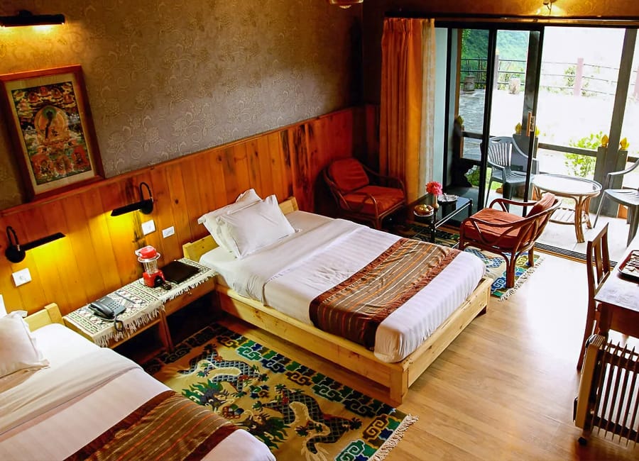Yangkhil Resort Trongsa Bhutan (Standard Twin Bedded room)