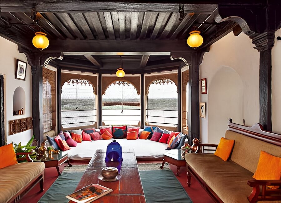 Ahilya Fort Maheshwar India (lounge)