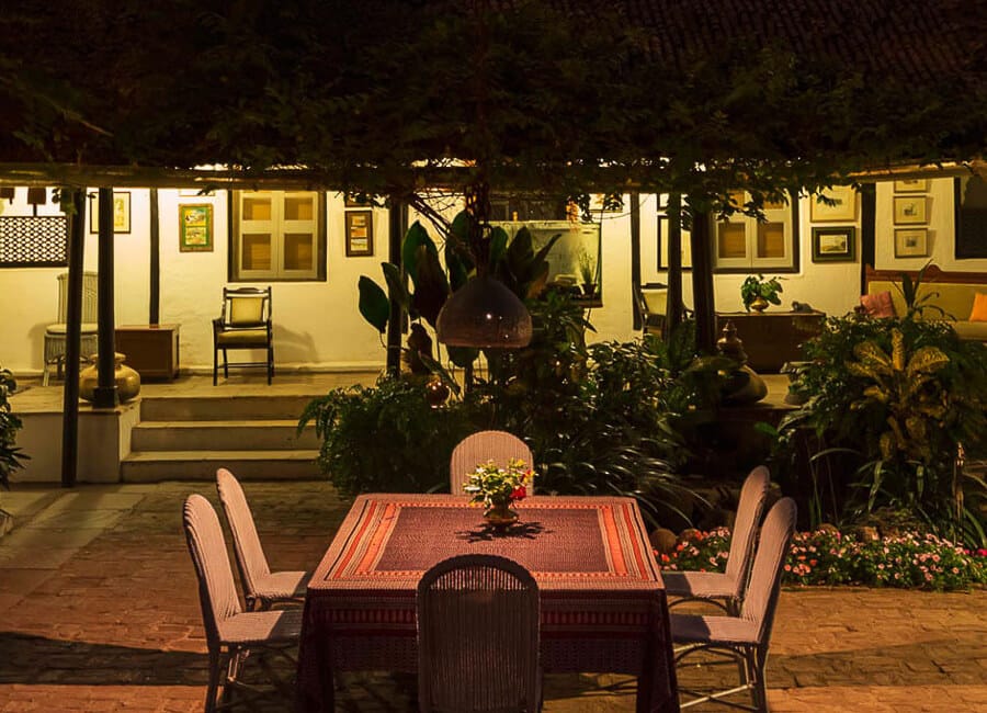 Ahilya Fort Maheshwar India (outdoor dining)