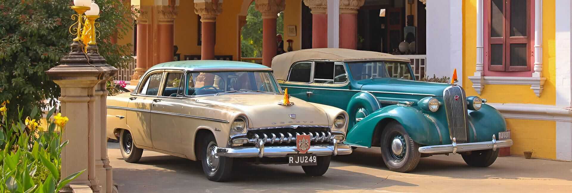Bhanwar Vilas Palace Karauli Rajasthan India (Classic cars)