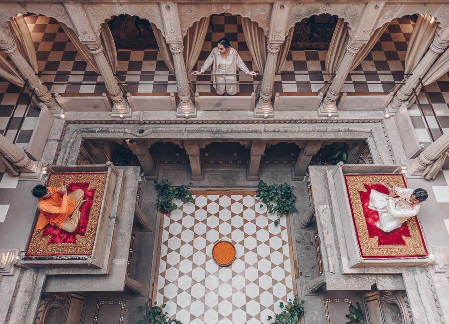 Brij Brijrama Palace Varanasi India (Central Courtyard)