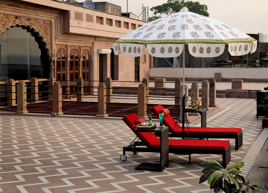 Brij Brijrama Palace Varanasi India (terrace)