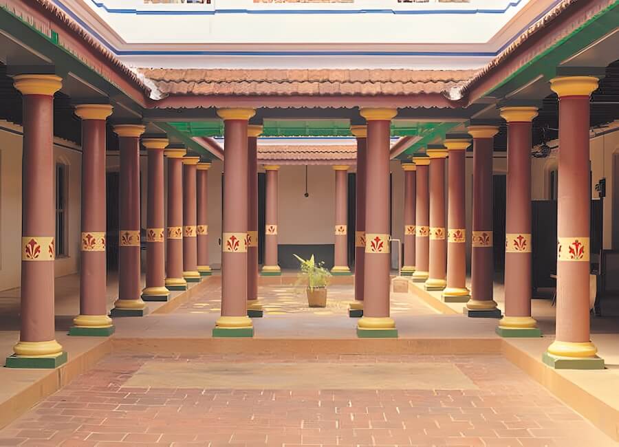 Chettinadu Mansion Chettinad Tamil Nadu India (Courtyard) 1