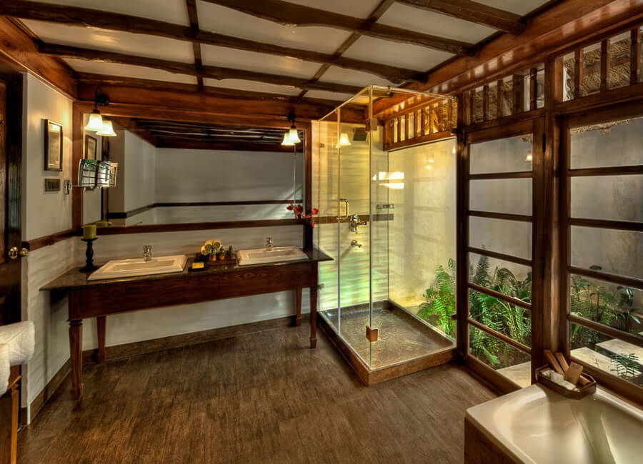Evolve Back Chikkana Halli Estate Coorg India (Lily Pool Villa Bathroom)_