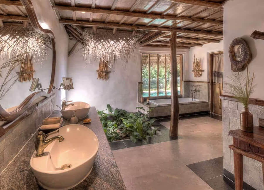 Evolve Back Kuruba Safari Lodge Kabini India (Pool Hut Bathroom)