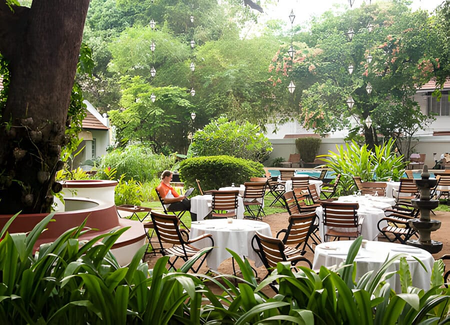 Old Harbour Hotel in Cochin, Kerala India (Garden Restaurant)