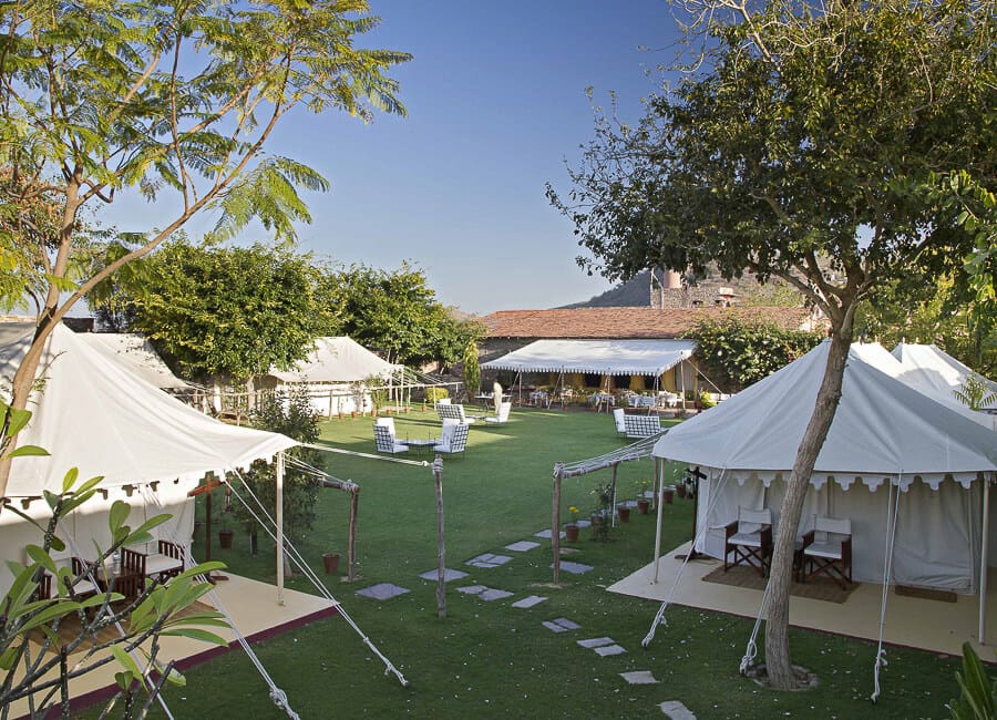 Ramathra Fort in Rural Rajasthan India (Tents at Ramathra Fort)