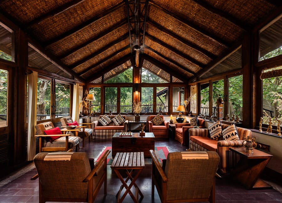 Reni Pani Jungle Lodge near Satpura National Park India (lounge) 15