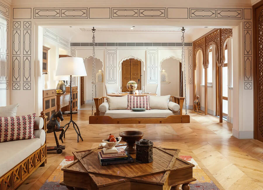 Six Senses Fort Barwara India (Rani Rajkumari Suite Living Room)