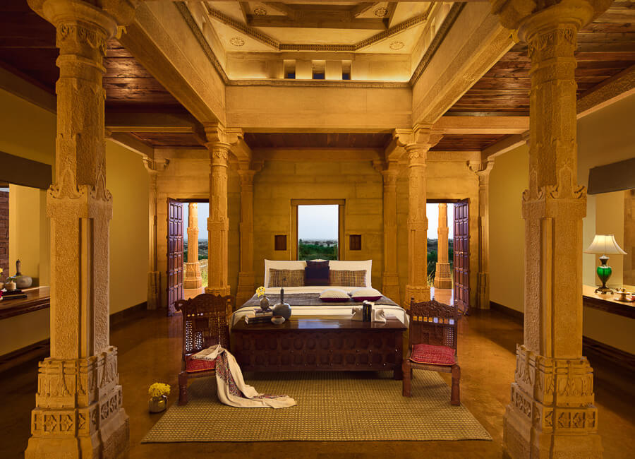 Suryagarh Jaisalmer India (Thar Haveli Bedroom)