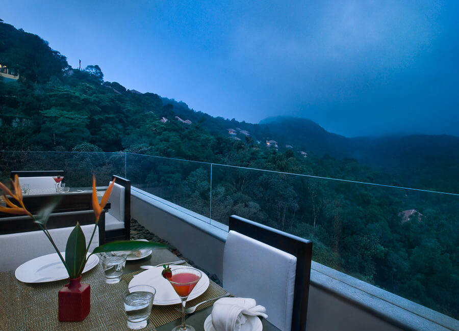 Taj Madikeri Resort & Spa,Coorg India (Dining on the Terrace)
