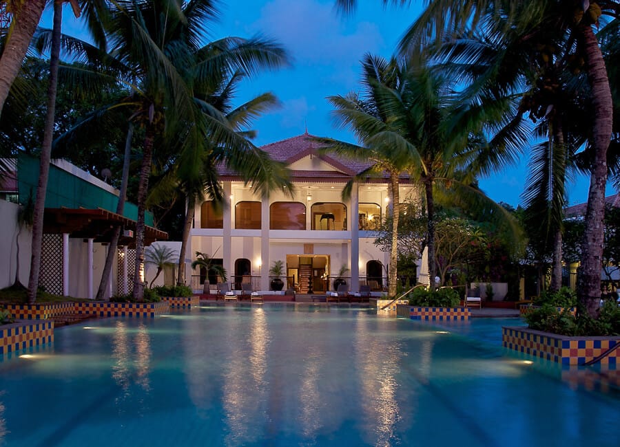 Taj Malabar Resort & Spa Cochin India (Poolside by Evening)-2