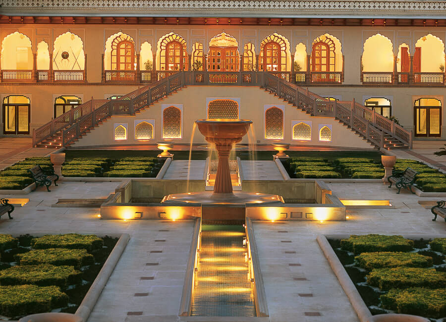 Taj Rambagh Palace Hotel Jaipur India (The Palace Courtyard - Chandani Chowk) 2
