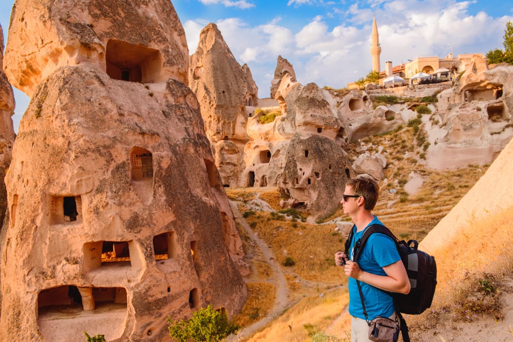 Explore Cappadocia on foot in Turkey DT 76473371