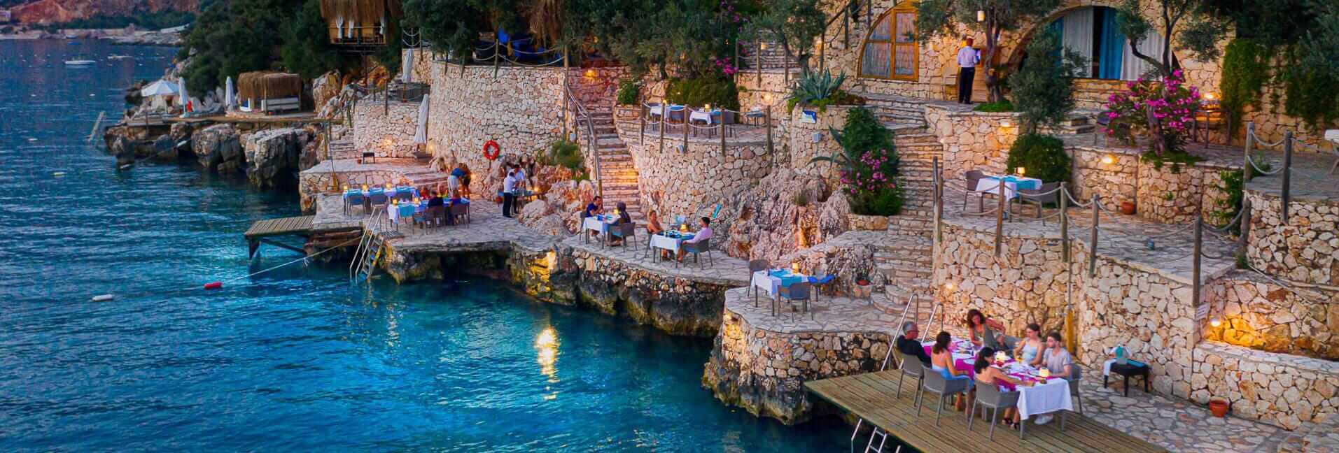 Villa Mahal Kalkan Turkiye (Mahal Restaurant waterside dining)