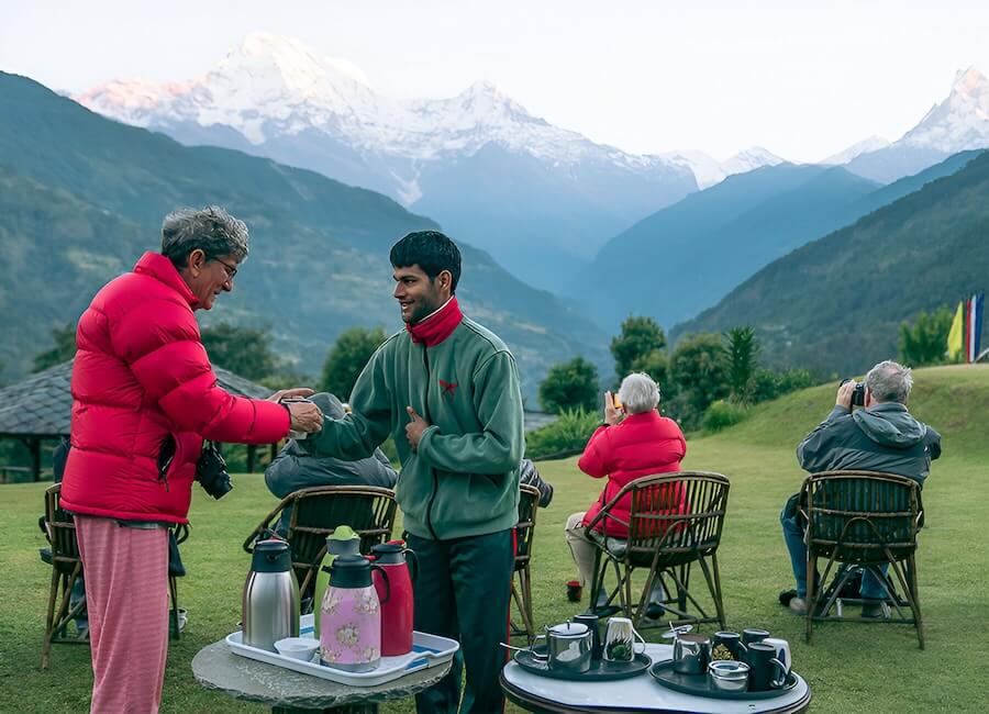 Mountain Lodge of Nepal Tomijong Lodge (garden) Annapurna region Nepal