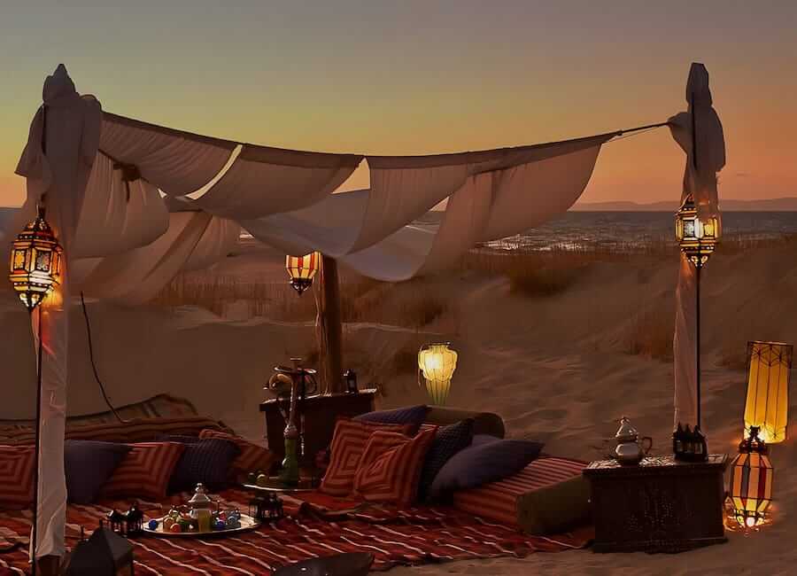 The Residence Hotel Tunis Tunisia (Private dining on the beach)