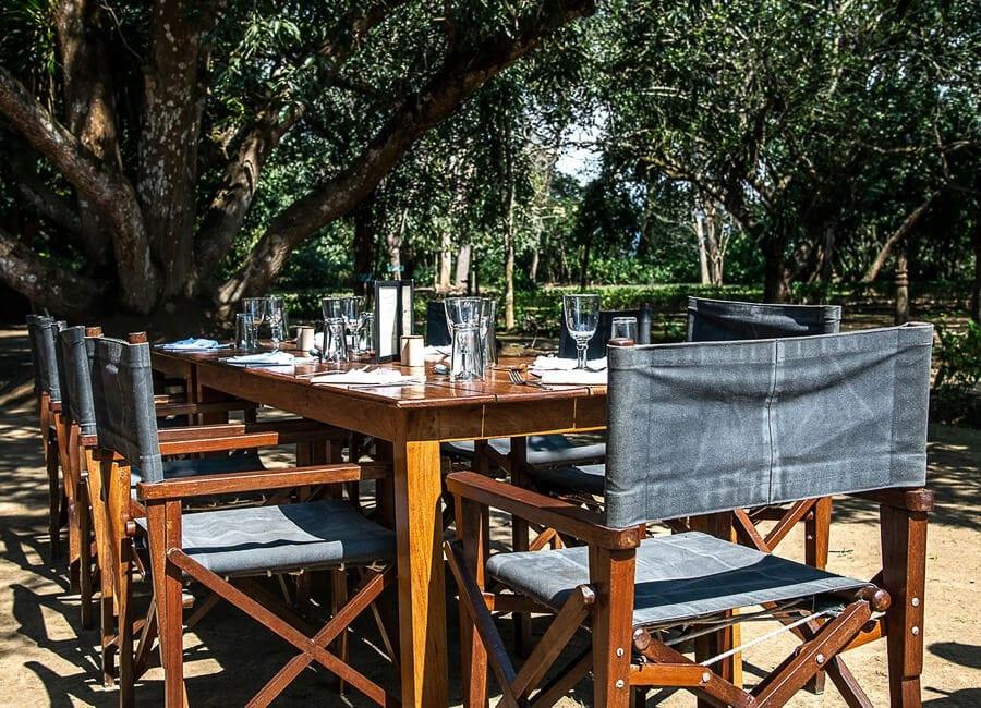 Tiger Tops Tharu Lodge Chitwan National Park Nepal (Alfresco dining)