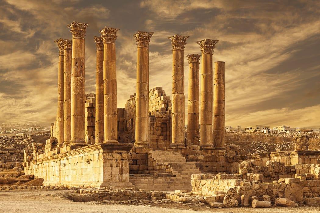 Discover Jordan Roman City of Jerash (Temple of Artemis) Luxury Jordan holidays.