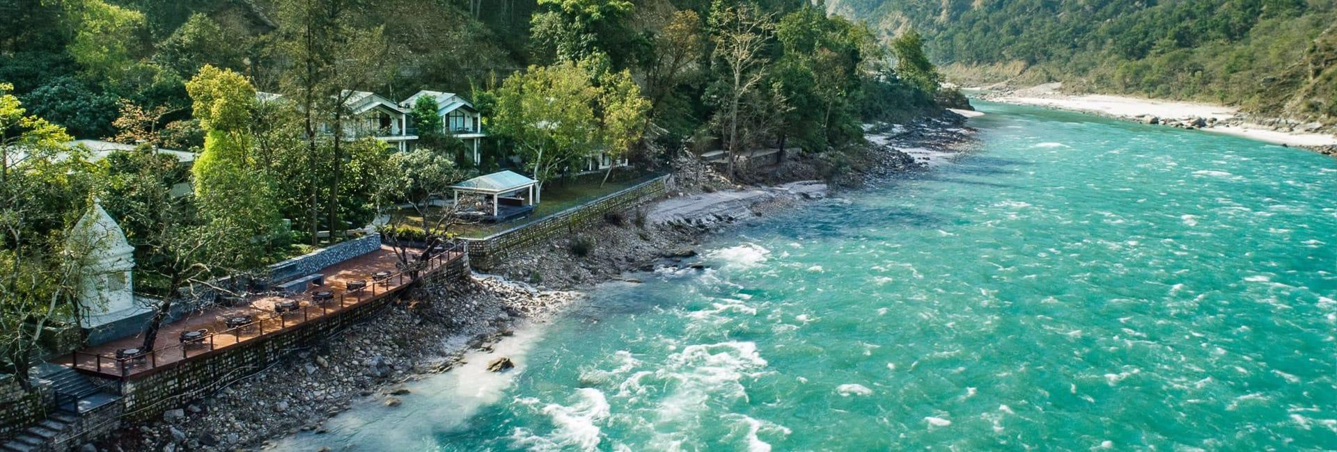 Anand Kashi by the Ganges, Rishikesh India (Riverside terrace)