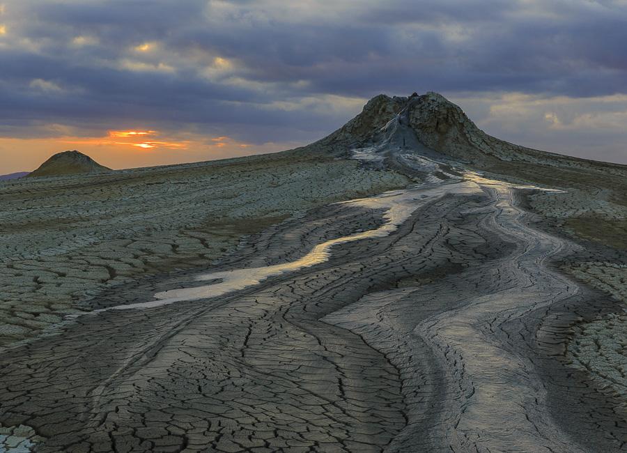 Gobustan National Park (Mud Volcano. sunset) Azerbaijan DT 130786452