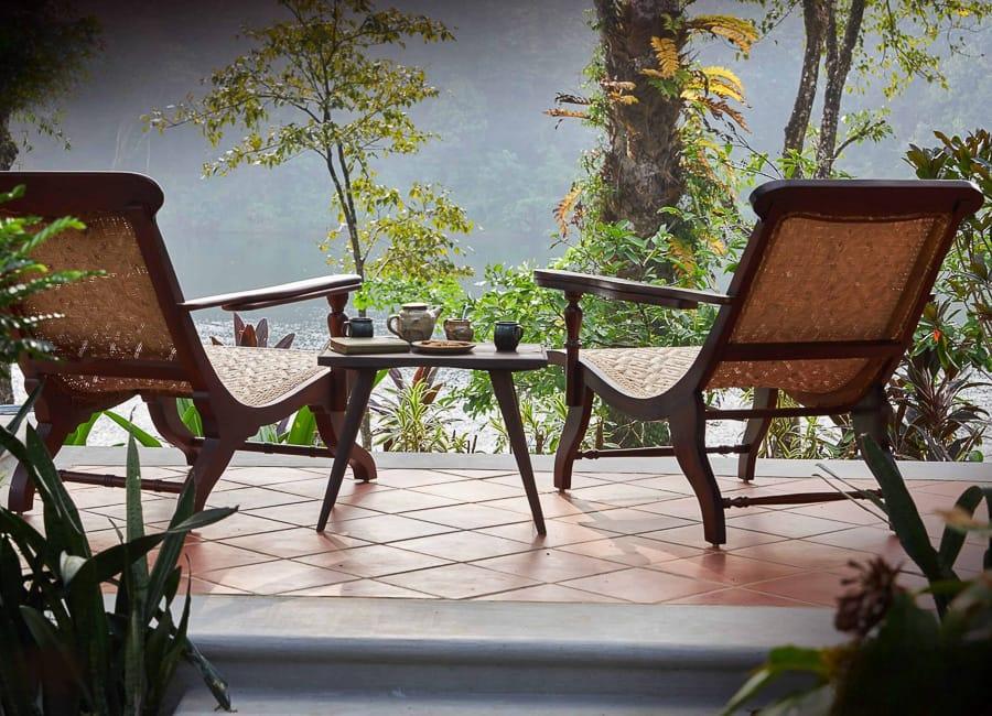 Periyar River Lodge Thattekad Kerala India (bedroom terrace)