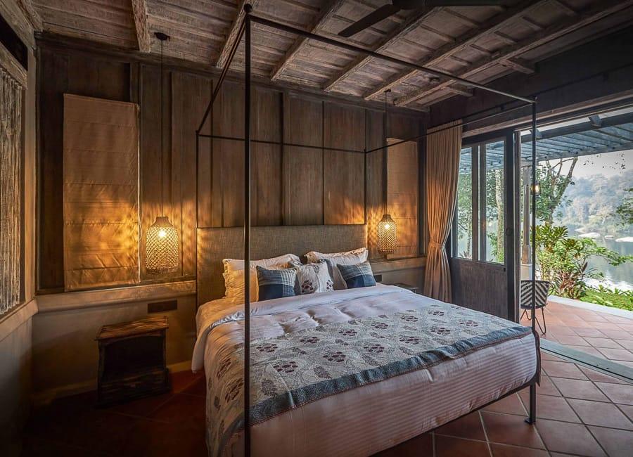 Periyar River Lodge Thattekad Kerala India (bedroom)