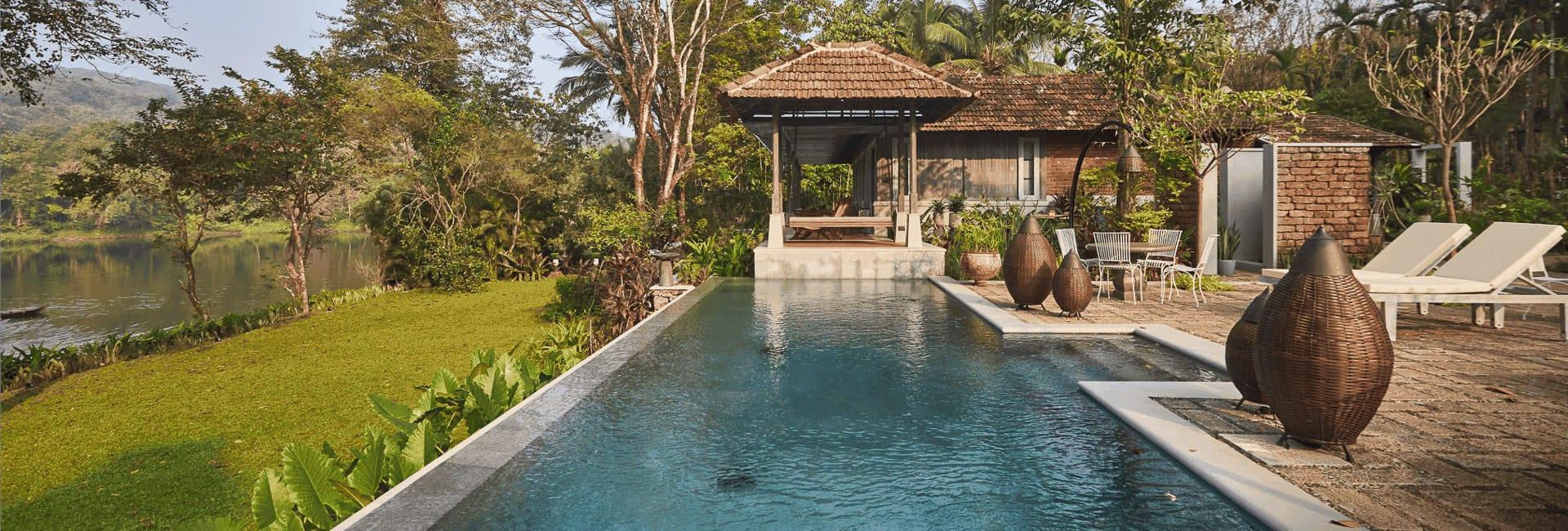 Periyar River Lodge Thattekad Kerala India (pool)